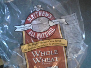 bag of whole wheat bread