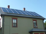 solar array on roof of house