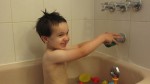 child in bathtub