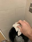 throwing away wet paper towels
